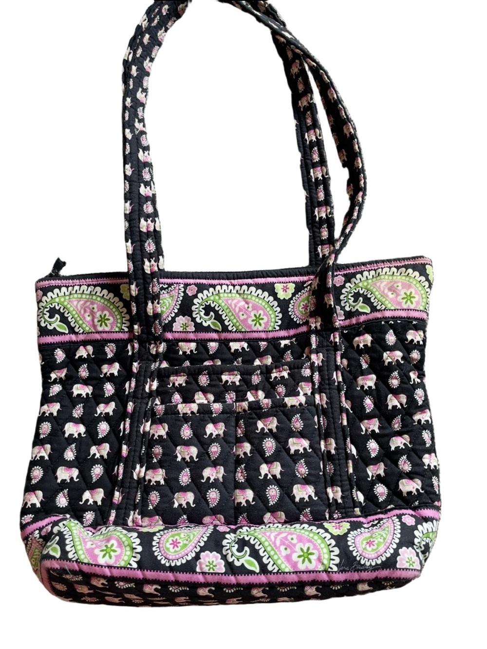 Large Pink Elephant Vera Bradley Tote